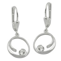 GALLAY Jewellery - Schmuck und Dekoration - Brisur 28x11mm Kreis mit Spirale Zirkonia Silber 925