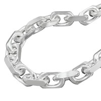 GALLAY Jewellery - Schmuck und Dekoration - Armband 8x8mm Ankerkette 4x diamantiert Silber 925 23cm