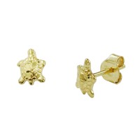 GALLAY Jewellery - Jewellery and decoration - Ohrstecker Ohrring 7x5,5mm Schildkröte glänzend diamantiert 9Kt GOLD