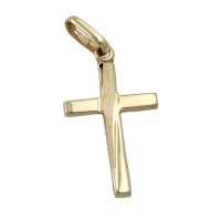 GALLAY Jewellery - Jewellery and decoration - Anhänger 22x13mm Kreuz matt-glänzend 9Kt GOLD