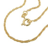 GALLAY Jewellery - Schmuck und Dekoration - Armband 1,6mm Doppelanker gedreht Kordelkette 9Kt GOLD 19cm