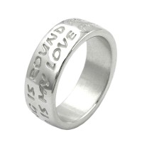 GALLAY Jewellery - Schmuck und Dekoration - Ring 8mm mit Prägung LOVE HAS NO END Silber 925 Ringgröße 58