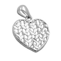 GALLAY Jewellery - Schmuck und Dekoration - Anhänger 15x15mm Herz glänzend diamantiert Silber 925