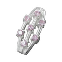 GALLAY Jewellery - Jewellery and decoration - Anhänger 21x9mm 7x Zirkonia pink Silber 925