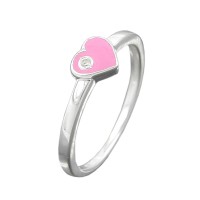 GALLAY Jewellery - Jewellery and decoration - Ring Kinderring mit Herz rosa Silber 925 Ringgröße 42
